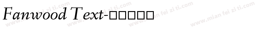 Fanwood Text字体转换